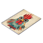 幾何ルースターイラストレーション ノートブック (左側)