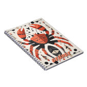 幾何レッドカニイラストレーション ノートブック (右側)