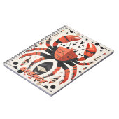 幾何レッドカニイラストレーション ノートブック (左側)