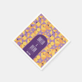 幾何レトロビーブス結婚オータム スタンダードカクテルナプキン (角)