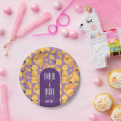 幾何レトロビーブス結婚オータム ペーパープレート (パーティー)