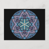 幾何万華鏡のように千変万化するパターン曼荼羅 ポストカード (正面)