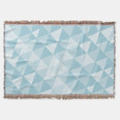 幾何三角形の青モダン抽象芸術 スローブランケット (正面)