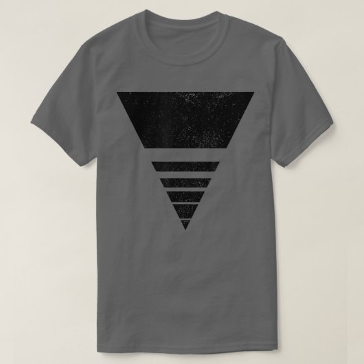 幾何三角形スライス形状ジオメトリアート距離 Tシャツ (デザイン正面)