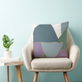 幾何三角形パターン青バイオレットグリーン クッション (椅子)