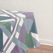 幾何三角形パターン青バイオレットグリーン テーブルクロス (インサイチュ)