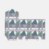 幾何三角形パターン青バイオレットグリーン フェイバーボックス (折り畳みなし)