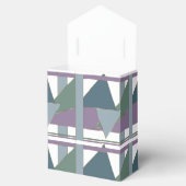 幾何三角形パターン青バイオレットグリーン フェイバーボックス (オープン)