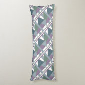 幾何三角形パターン青バイオレットグリーン ボディピロー (裏面 (縦))