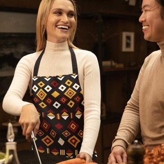幾何三角形パターン エプロン