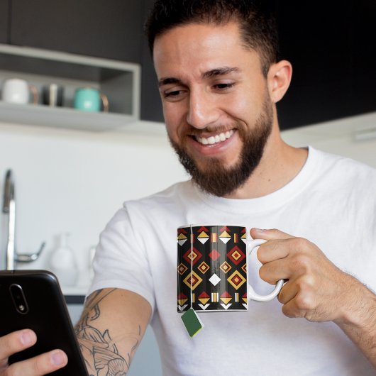 幾何三角形パターン コーヒーマグカップ