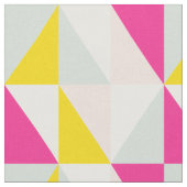 幾何三角形ピンクと黄色のパターン ファブリック (クローズアップ)