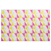 幾何三角形ピンクと黄色のパターン ファブリック (ファットクウォーター)