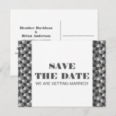 幾何三角形ポストカードを保存する（グレー） 案内ポストカード (正面/裏面)