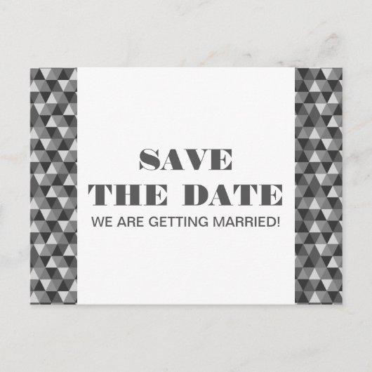 幾何三角形ポストカードを保存する（グレー） 案内ポストカード (正面)