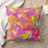 幾何三角形モザイクデコ枕 クッション (ブランケット)