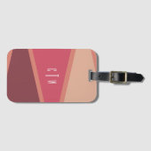 幾何三角形モノグラム ラゲッジタグ (正面横)
