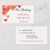 幾何三角形結婚のWebサイト | コーラル エンクロージャーカード (正面/裏面)