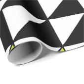 幾何三角形、四角形、黒、緑 ラッピングペーパー (ロールコーナー)