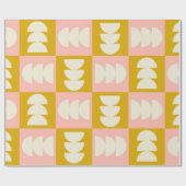 幾何中世モダン紀とレトロスタイル船 ラッピングペーパー (フラット)