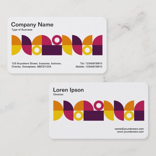 幾何中帯v2 名刺 (正面/裏面)