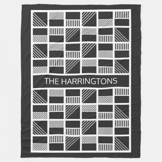 幾何二乗カスタムフリースブランケット フリースブランケット (正面)