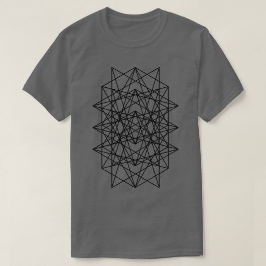 幾何二乗パターン Tシャツ (デザイン正面)
