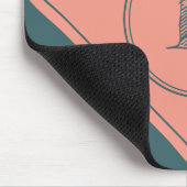 幾何二重円カスタムイニシャルモノグラム マウスパッド (コーナー)