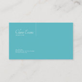 幾何企業のモダンティール(緑がかった色)とターコイズ 名刺 (裏面)