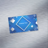 幾何企業のモダンブルーとシルバー マグネット名刺 (インサイチュ)