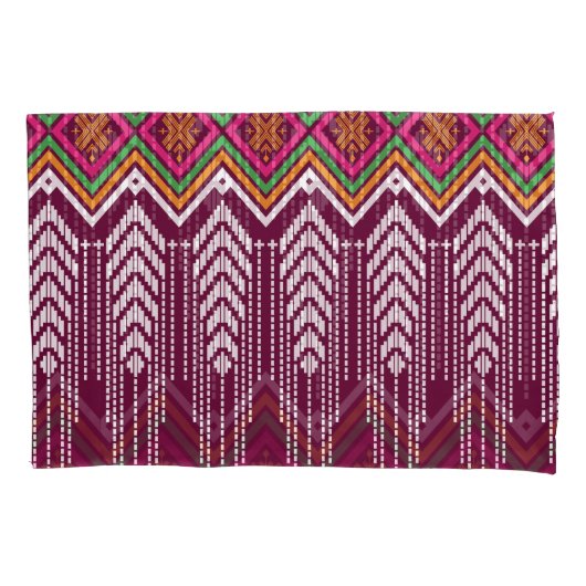 幾何伝統的民族模様 枕カバー (正面)