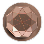 幾何八角形の銅色セラミックノブ セラミックノブ (正面)