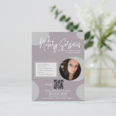 幾何公証人サービススクリプトQRコード ポストカード (スタンド正面)