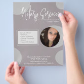 幾何公証人サービスフォトスクリプトフライヤー チラシ (手)