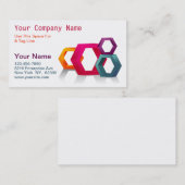 幾何六カラフル角形 名刺 (正面/裏面)