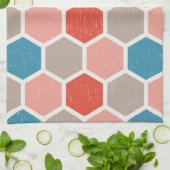 幾何六角シェイプ キッチンタオル (折り畳み)