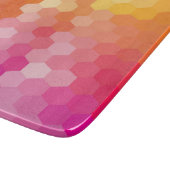 幾何六角シェイプ（ピンク色） カッティングボード (角)