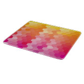 幾何六角シェイプ（ピンク色） カッティングボード (角)