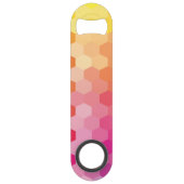 幾何六角シェイプ（ピンク色） スピード栓抜き (裏面)