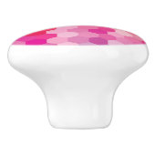 幾何六角シェイプ（ピンク色） セラミックノブ (側面)