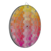 幾何六角シェイプ（ピンク色） ダーツボード (正面左)