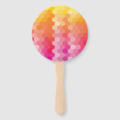 幾何六角シェイプ（ピンク色） ハンドファン (裏面)