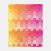 幾何六角シェイプ（ピンク色） フリースブランケット (正面)