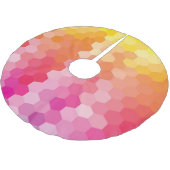 幾何六角シェイプ（ピンク色） ブラッシュドポリエステルツリースカート (アングル)