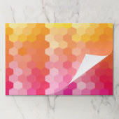 幾何六角シェイプ（ピンク色） ペーパーパッド (折り畳み)