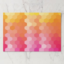 幾何六角シェイプ（ピンク色） ペーパーパッド