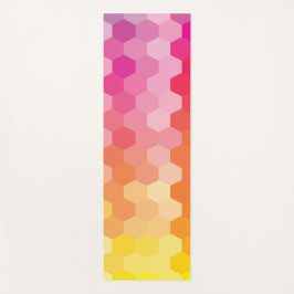 幾何六角シェイプ（ピンク色） ヨガマット
