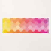 幾何六角シェイプ（ピンク色） ヨガマット (正面(横))