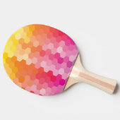 幾何六角シェイプ（ピンク色） 卓球ラケット (横)