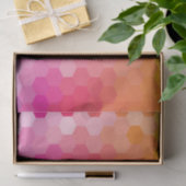 幾何六角シェイプ（ピンク色） 薄葉紙 (ギフト)